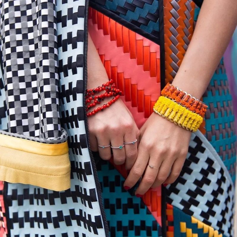 当编织遇上皮革，野得够时尚！